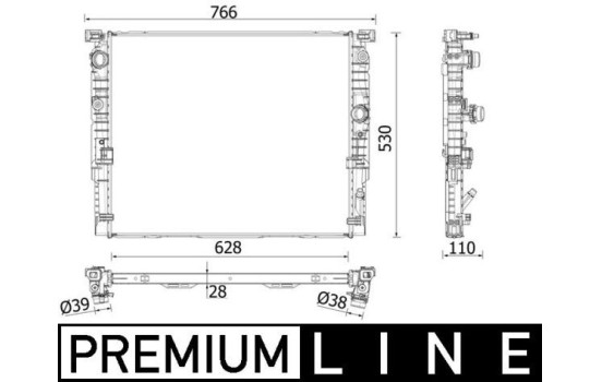 Radiator, engine cooling BEHR *** PREMIUM LINE ***