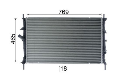 Radiator, engine cooling BEHR *** PREMIUM LINE ***, Image 10