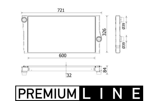 Radiator, engine cooling BEHR *** PREMIUM LINE ***