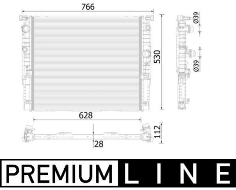 Radiator, engine cooling BEHR *** PREMIUM LINE ***