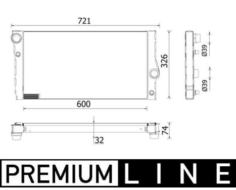 Radiator, engine cooling BEHR *** PREMIUM LINE ***