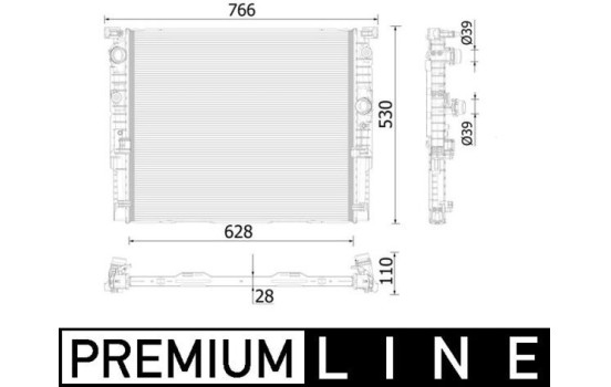 Radiator, engine cooling BEHR *** PREMIUM LINE ***