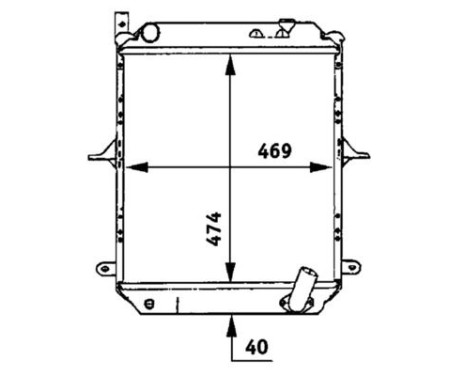 Radiator, engine cooling BEHR *** PREMIUM LINE ***, Image 2
