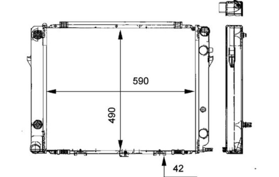 Radiator, engine cooling BEHR *** PREMIUM LINE ***, Image 2
