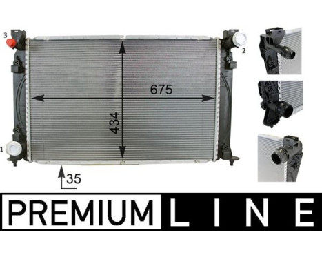 Radiator, engine cooling BEHR *** PREMIUM LINE ***