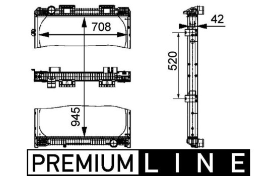 Radiator, engine cooling BEHR *** PREMIUM LINE ***