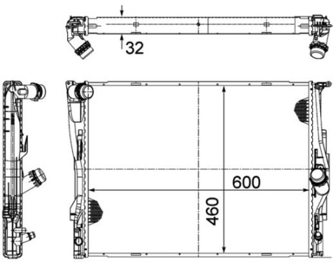 Radiator, engine cooling BEHR *** PREMIUM LINE ***