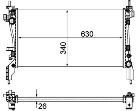 Radiator, engine cooling BEHR *** PREMIUM LINE ***, Image 6