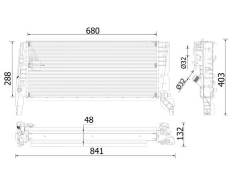 Radiator, engine cooling BEHR *** PREMIUM LINE ***