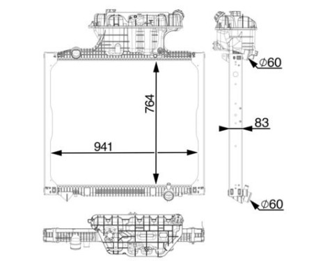 Radiator, engine cooling BEHR *** PREMIUM LINE ***, Image 10