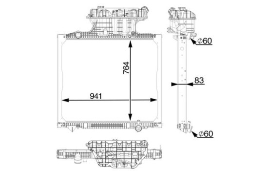 Radiator, engine cooling BEHR *** PREMIUM LINE ***, Image 10