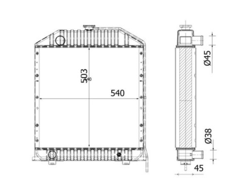 Radiator, engine cooling BEHR