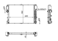 Radiator, engine cooling BEHR