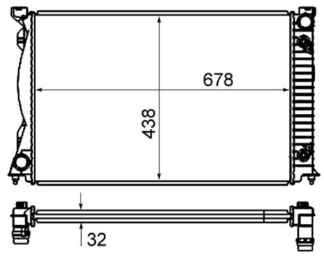 Radiator, engine cooling BEHR