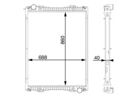 Radiator, engine cooling BEHR