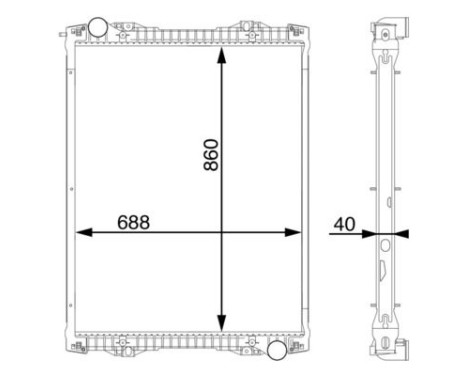 Radiator, engine cooling BEHR