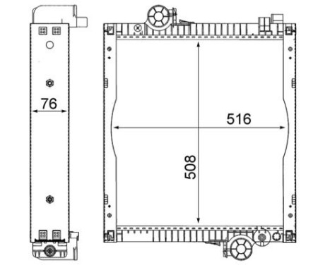 Radiator, engine cooling BEHR