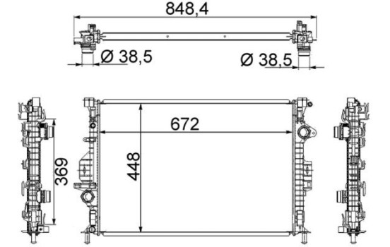 Radiator, engine cooling BEHR, Image 5
