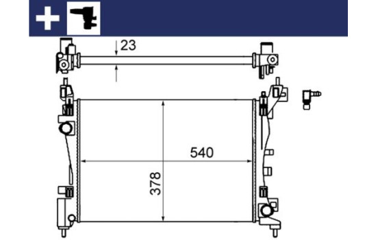 Radiator, engine cooling BEHR
