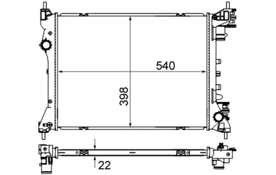 Radiator, engine cooling BEHR