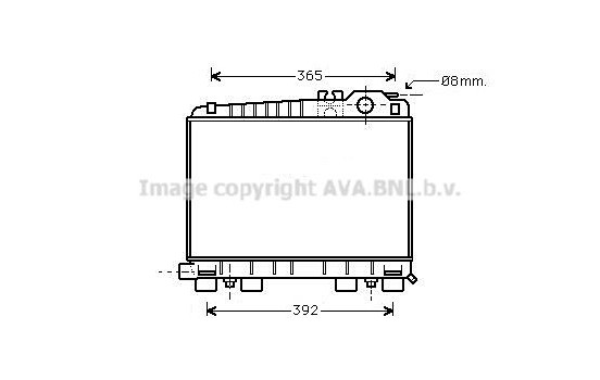 Radiator, engine cooling BW2044 Ava Quality Cooling