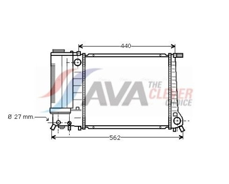 Radiator, engine cooling BW2081 Ava Quality Cooling