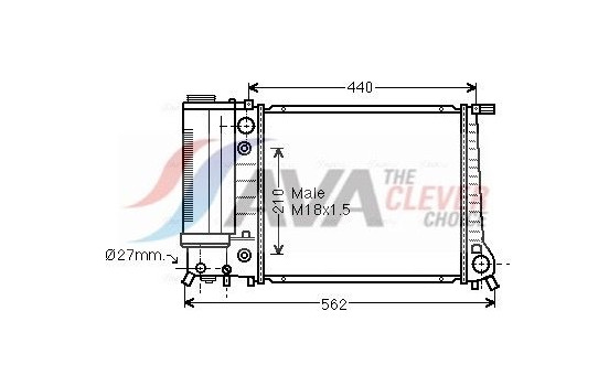 Radiator, engine cooling BW2082 Ava Quality Cooling