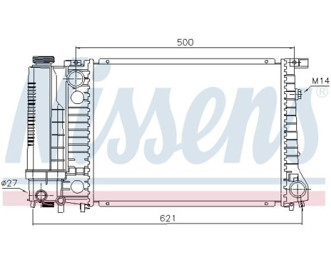 Radiator, engine cooling BW2083 Ava Quality Cooling, Image 2