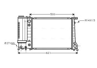 Radiator, engine cooling BW2084 Ava Quality Cooling