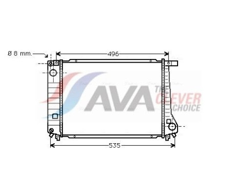 Radiator, engine cooling BW2086 Ava Quality Cooling