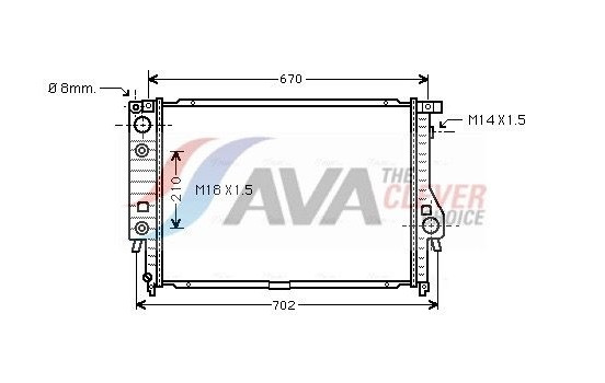 Radiator, engine cooling BW2092 Ava Quality Cooling