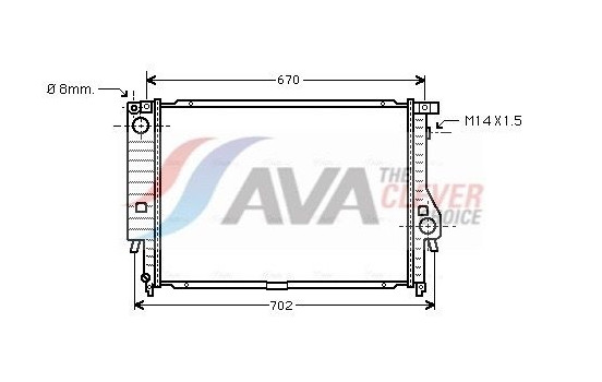 Radiator, engine cooling BW2102 Ava Quality Cooling