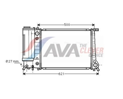 Radiator, engine cooling BW2106 Ava Quality Cooling