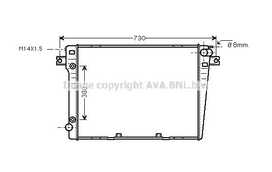 Radiator, engine cooling BW2107 Ava Quality Cooling
