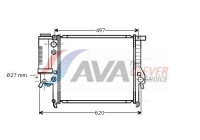 Radiator, engine cooling BW2125 Ava Quality Cooling