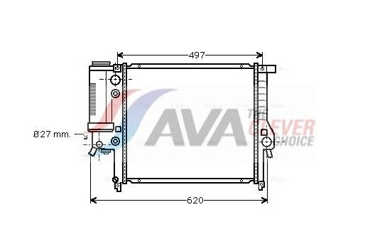 Radiator, engine cooling BW2125 Ava Quality Cooling