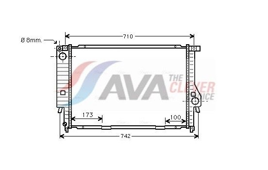 Radiator, engine cooling BW2133 Ava Quality Cooling