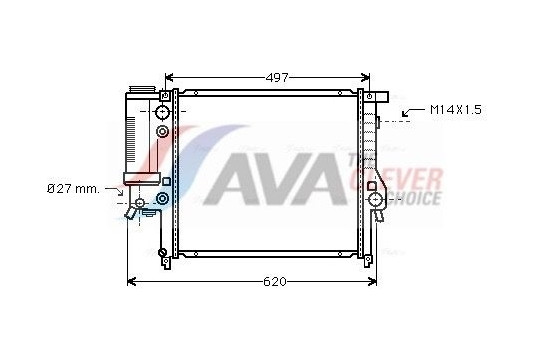 Radiator, engine cooling BW2137 Ava Quality Cooling