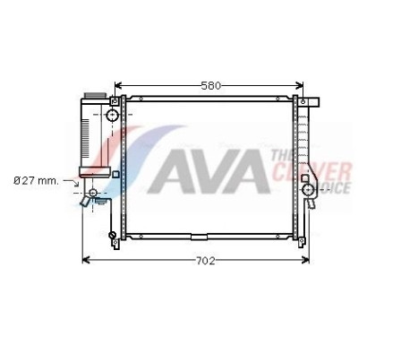 Radiator, engine cooling BW2140 Ava Quality Cooling