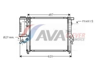 Radiator, engine cooling BW2146 Ava Quality Cooling