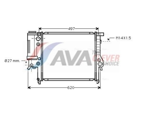 Radiator, engine cooling BW2146 Ava Quality Cooling