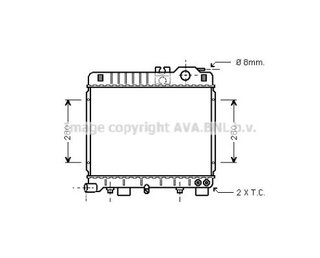 Radiator, engine cooling BW2161 Ava Quality Cooling