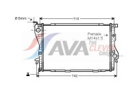 Radiator, engine cooling BW2202 Ava Quality Cooling