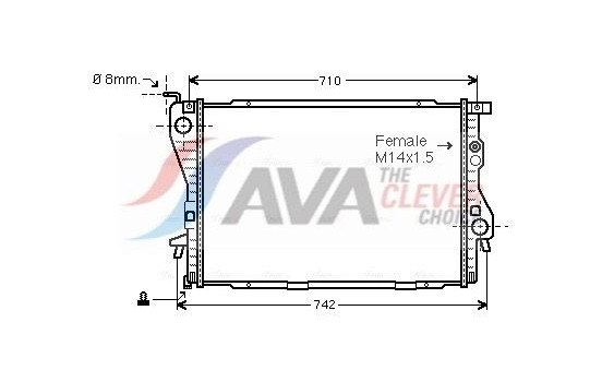 Radiator, engine cooling BW2202 Ava Quality Cooling