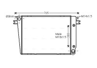 Radiator, engine cooling BW2251 Ava Quality Cooling