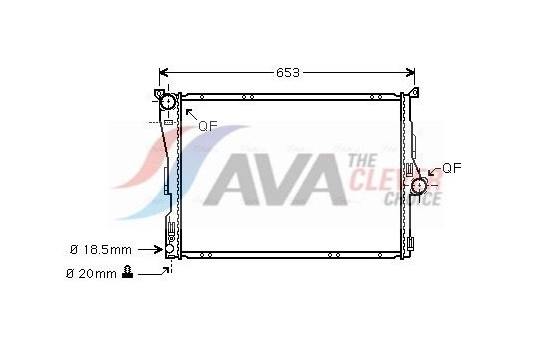 Radiator, engine cooling BW2304 Ava Quality Cooling