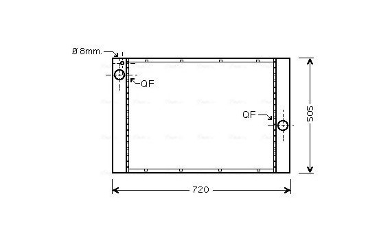 Radiator, engine cooling BW2372 Ava Quality Cooling