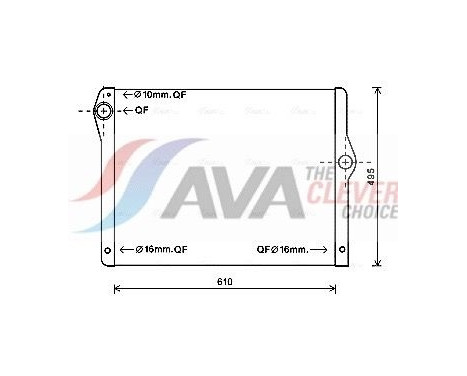 Radiator, engine cooling BW2430 Ava Quality Cooling