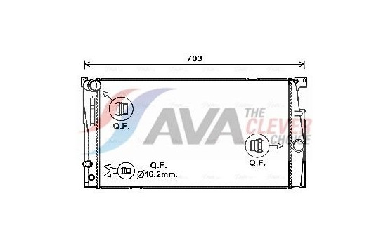 Radiator, engine cooling BW2549 Ava Quality Cooling