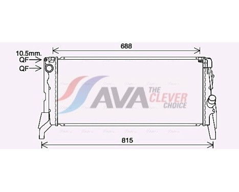 Radiator, engine cooling BW2569 Ava Quality Cooling, Image 3